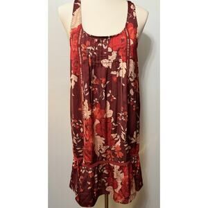 NEW Anthropologie TINY Moonrise Ruffled Red Floral Mini Dress $128 X-SMALL XS